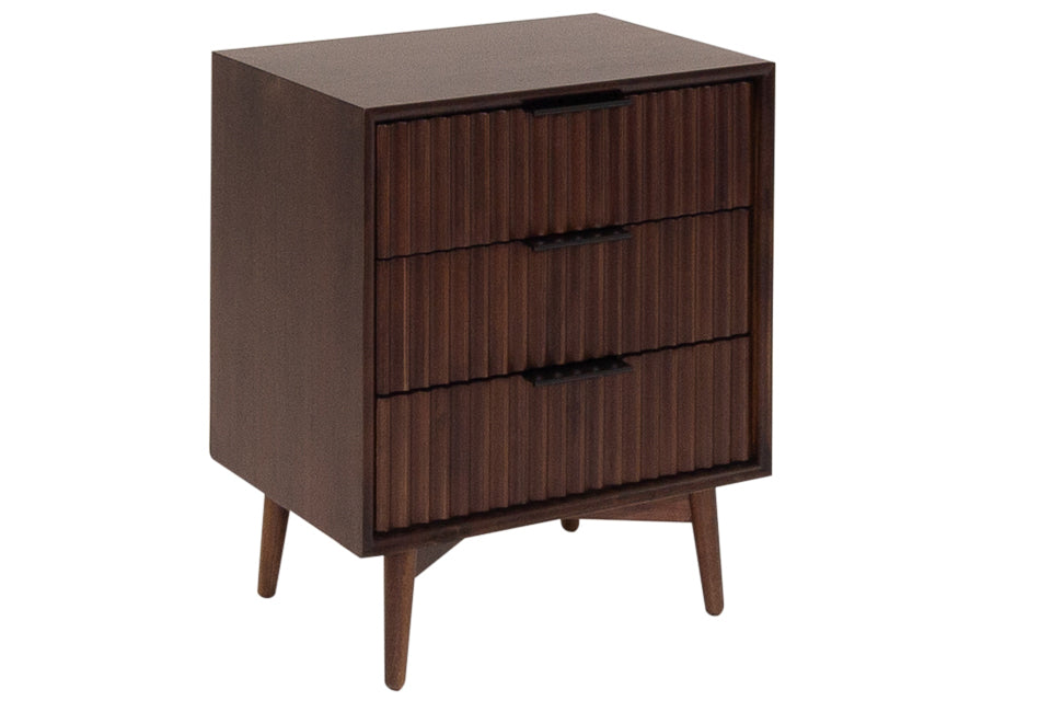 Dalkey - Walnut 3 Drawer Bedside Locker