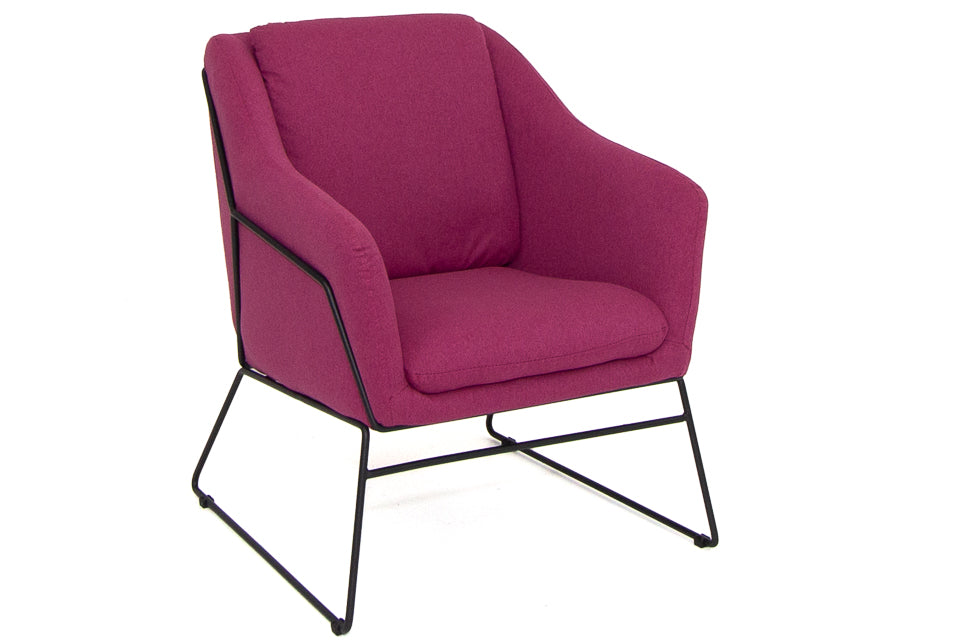 Dara - Purple Fabric Accent Armchair