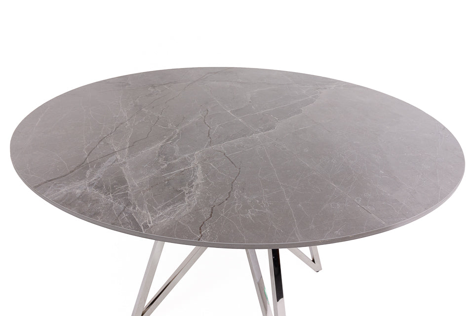 Downey - Grey Pura Stone 120Cm Round Dining Table