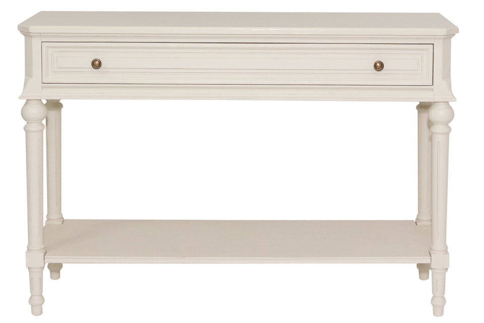 Dunmore - Cream Large Console Table With Shelf