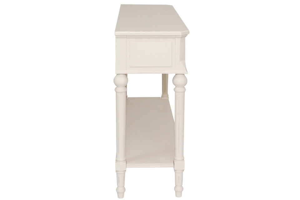 Dunmore - Cream Large Console Table With Shelf