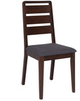Dalkey Walnut Dining Chair with grey fabric seat