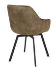 Edel - Green Fabric And Metal Dining Chair