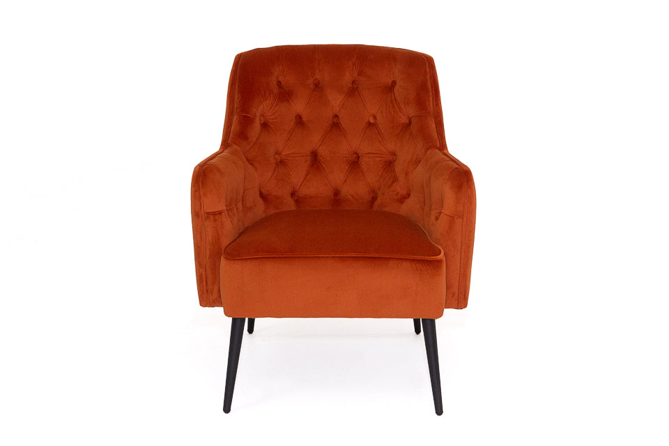 Eire - Orange Fabric Armchair