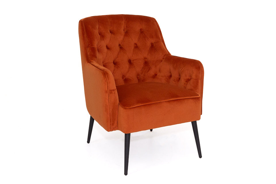 Eire - Orange Fabric Armchair
