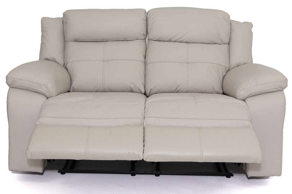Elon - Cream Leather 2 Seater Recliner Sofa