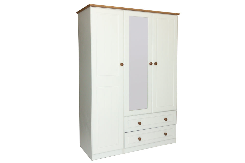 Eden 2 Door Wardrobe With Mirror and drawers