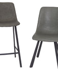 Faro - Green Faux Leather Counter Height Bar Stool
