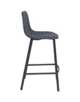 Faro - Blue Faux Leather Counter Height Bar Stool