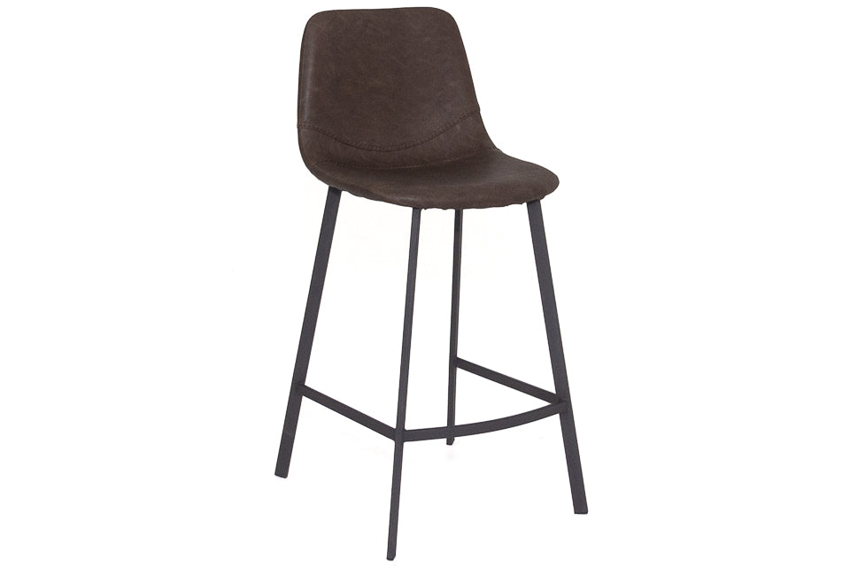 Faro - Taupe Faux Leather Counter Height Bar Stool