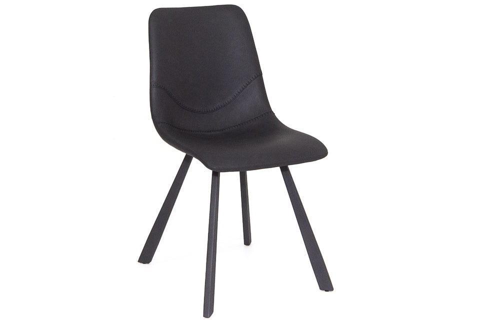 Faro - Black Faux Leather Dining Chair