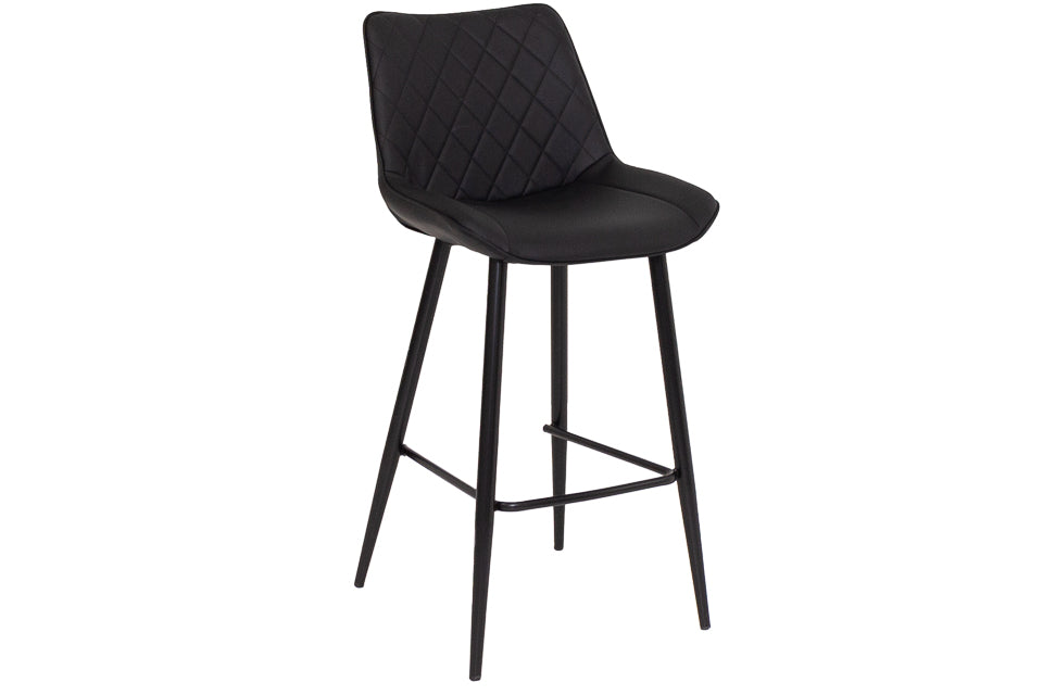 Finley - Black Faux Leather Bar Stool