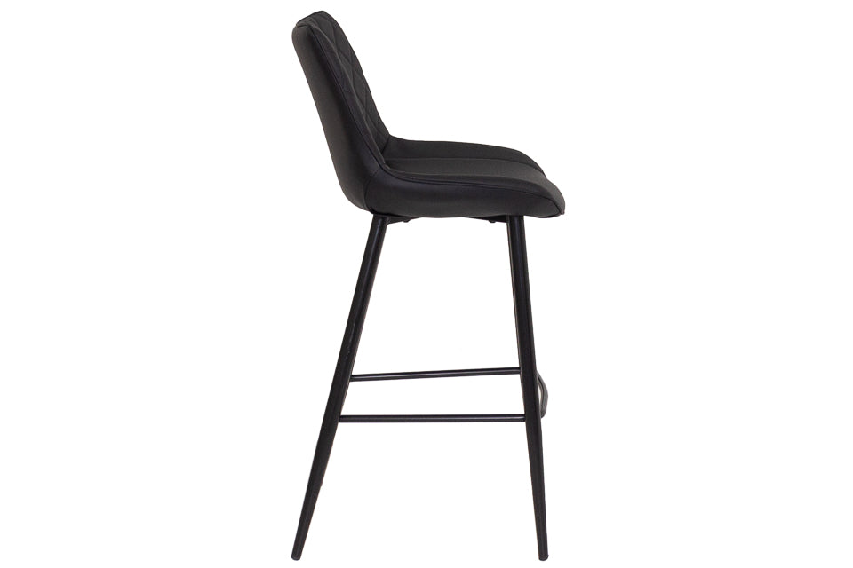 Finley - Black Faux Leather Bar Stool