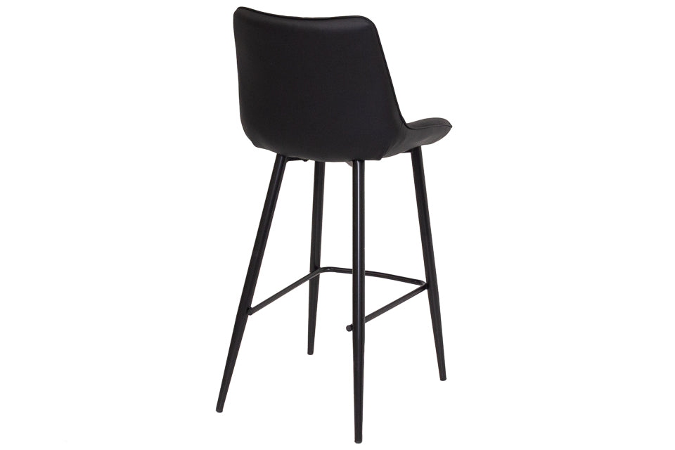 Finley - Black Faux Leather Bar Stool