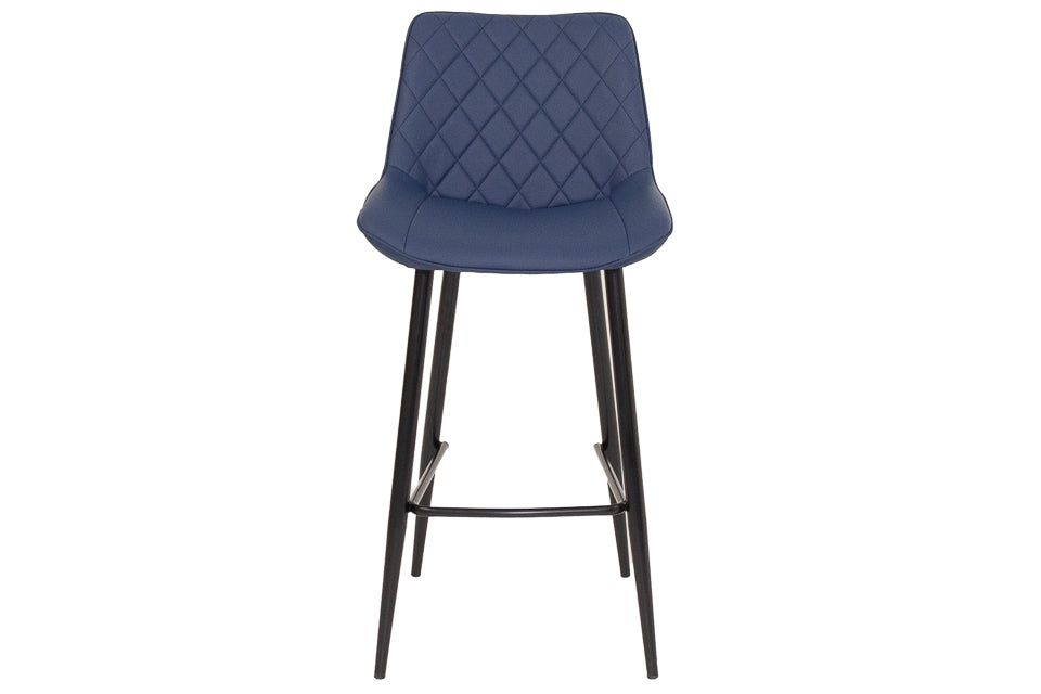 Finley - Blue Faux Leather Bar Stool