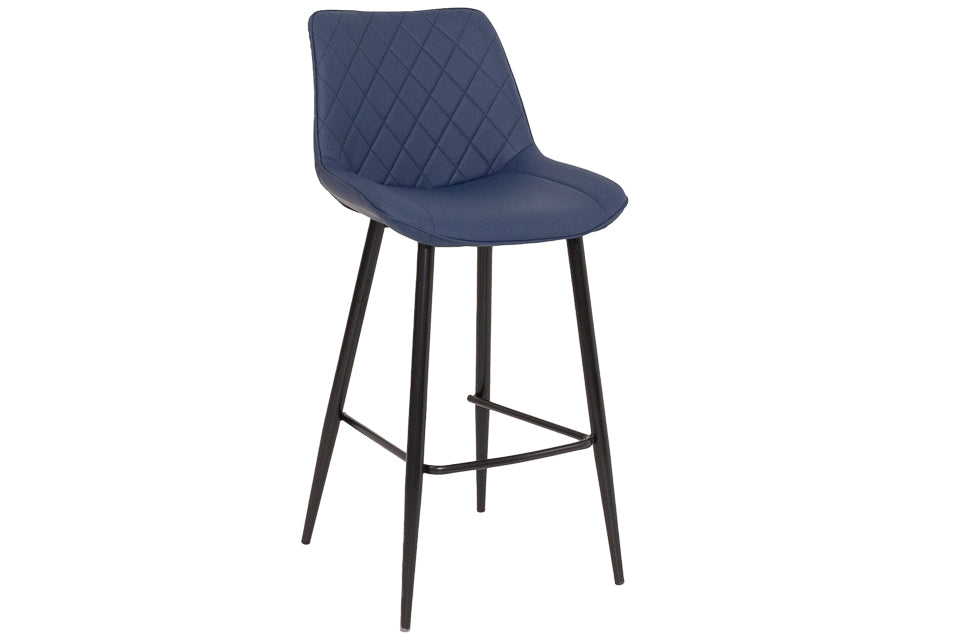 Finley - Blue Faux Leather Bar Stool