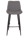 Finley - Grey Faux Leather Bar Stool