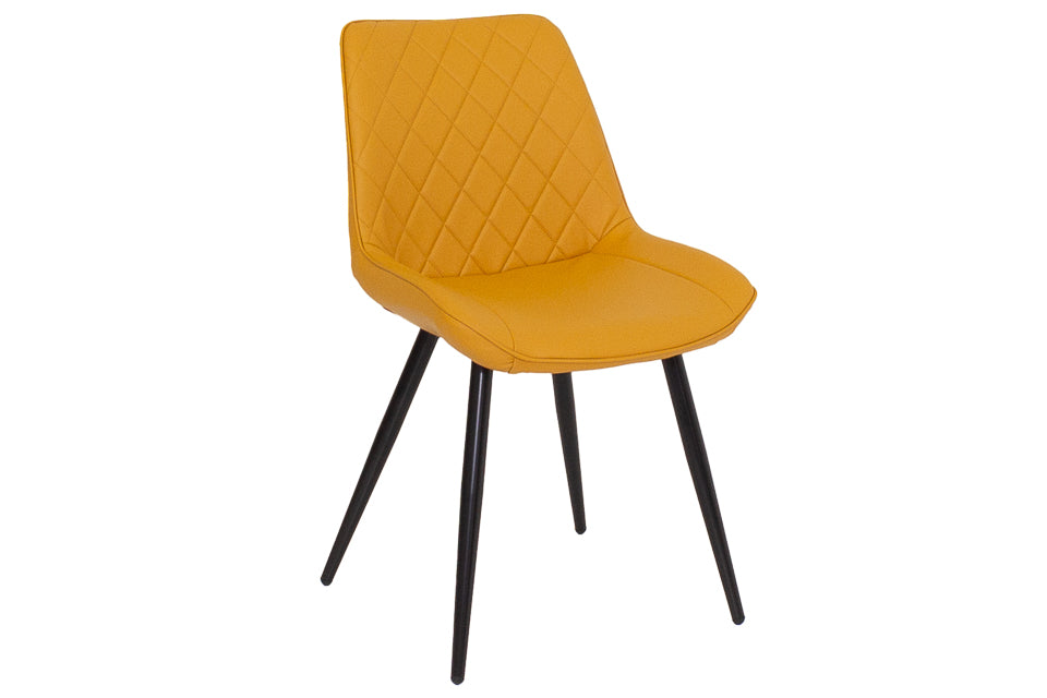 Finley - Yellow Faux Leather Dining Chair