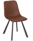 Faro cognac Brown Faux Leather Dining Chair