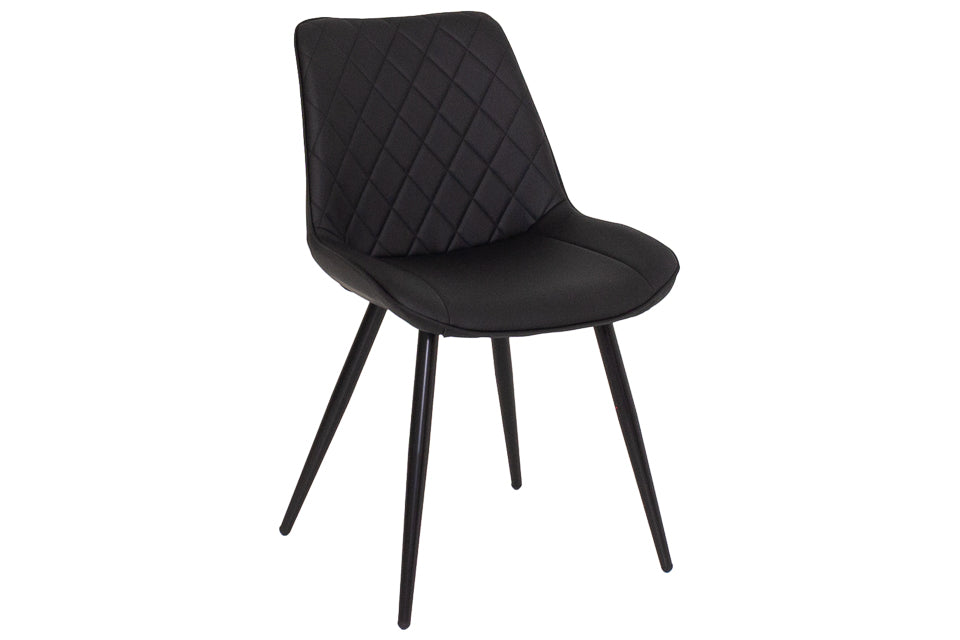 Finley Black Faux Leather Dining Chair