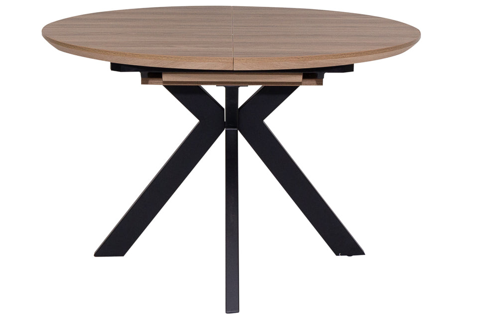 Gamma - Oak Heat Resisitant Round Dining Table 120-160Cm