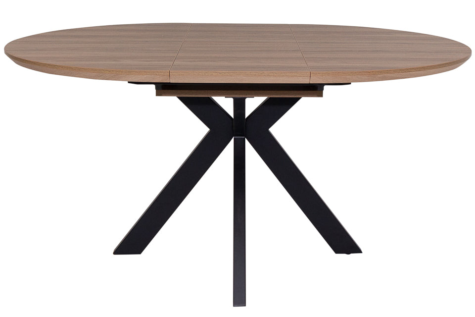 Gamma - Oak Heat Resisitant Round Dining Table 120-160Cm