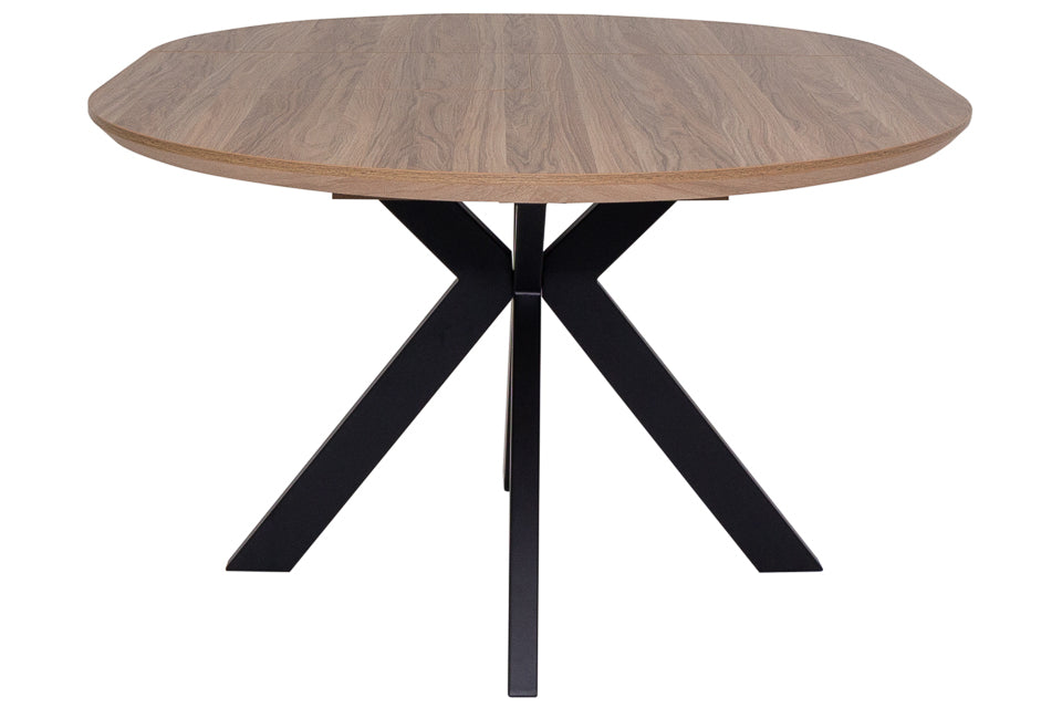 Gamma - Oak Heat Resisitant Round Dining Table 120-160Cm