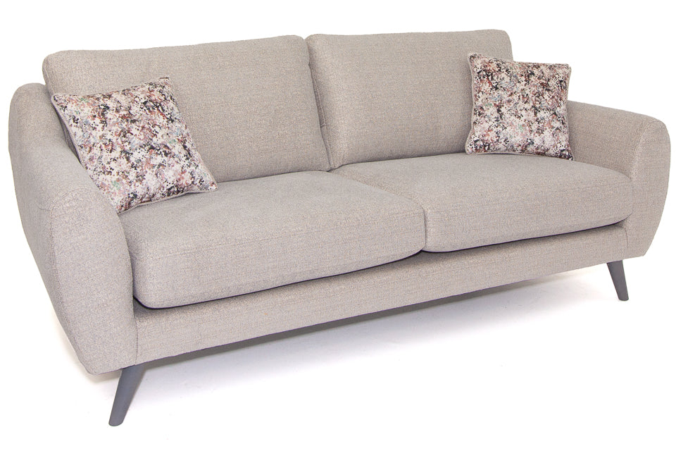 Gleeson - Grey Fabric 4 Seater Sofa
