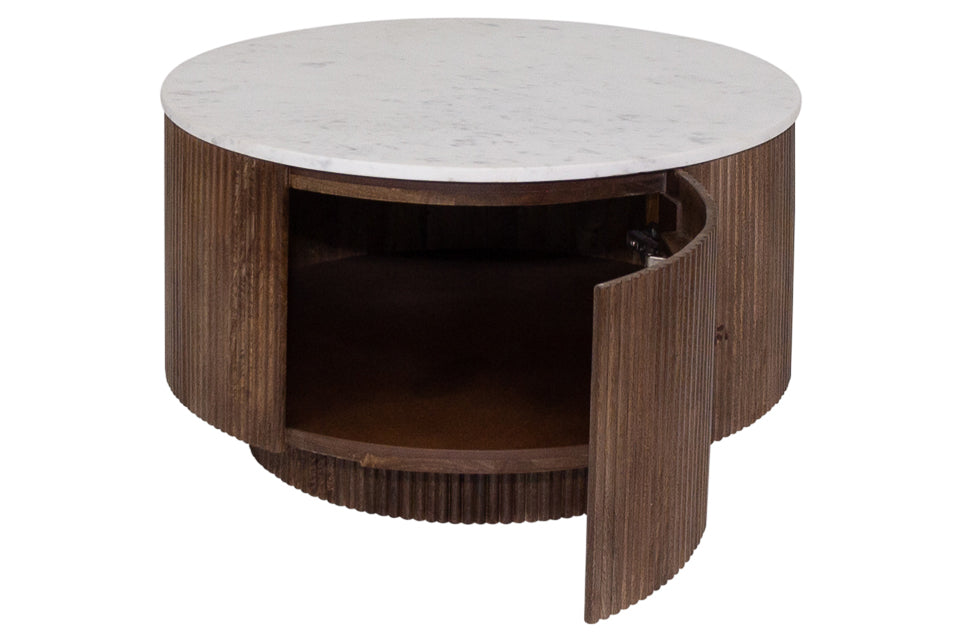 Hamilton - Walnut Storage Coffee Table With Door