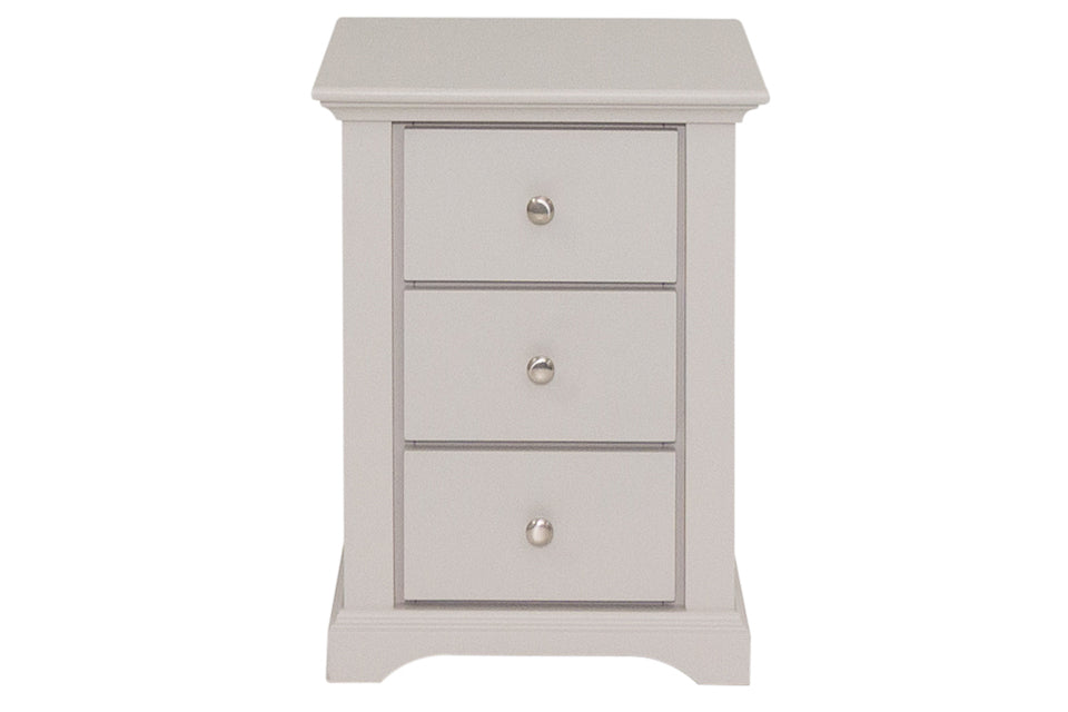 Hugo - Taupe 3 Drawer Bedside Locker