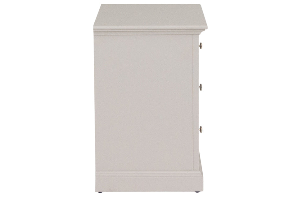 Hugo - Taupe 3 Drawer Bedside Locker