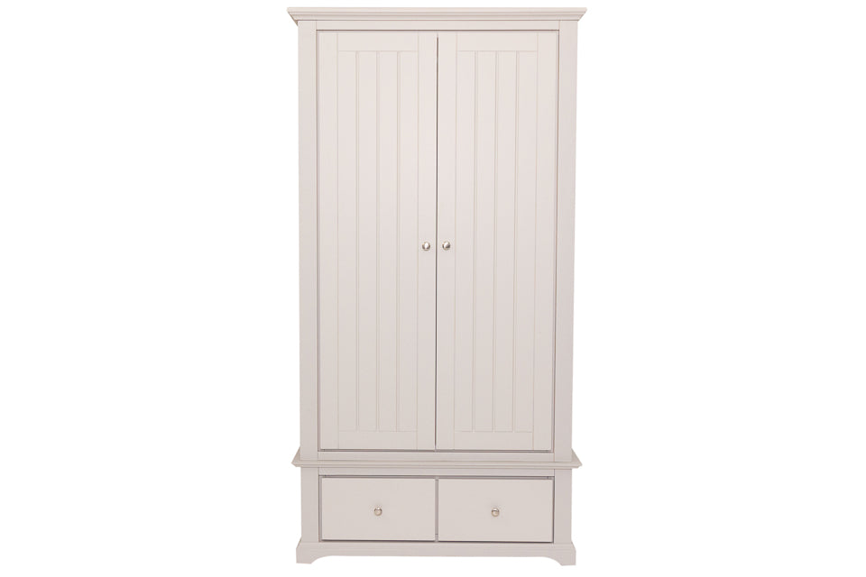 Hugo - Taupe 2 Door  Wardrobe With Drawers