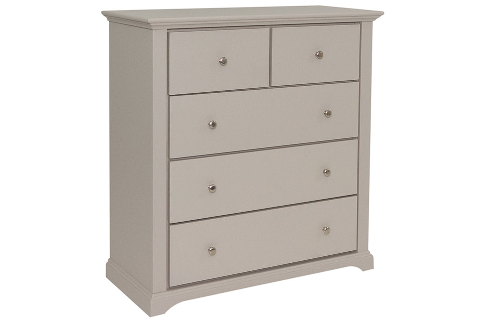 Hugo 2 Over 3 Drawer Chest with silver handles