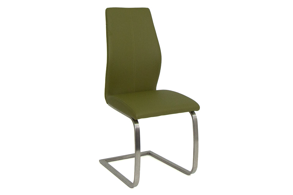 Imro Green Faux Leather Dining Chair