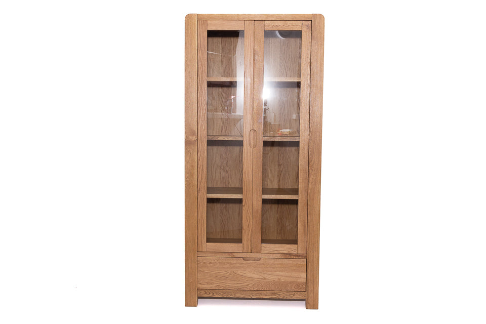 Jersey - Oak Display Cabinet