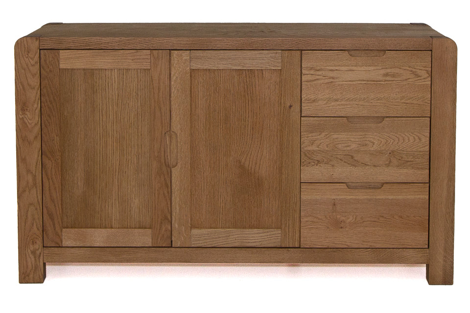 Jersey - Oak 2 Door Sideboard With 3 Drawers