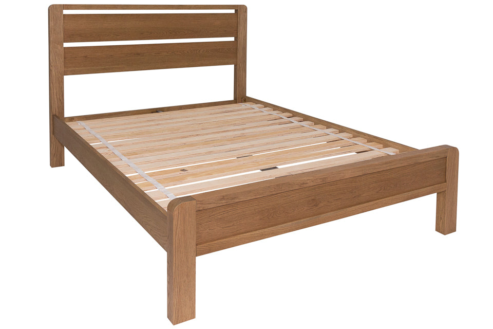 Jersey - Oak 4Ft6In Double Bed Frame