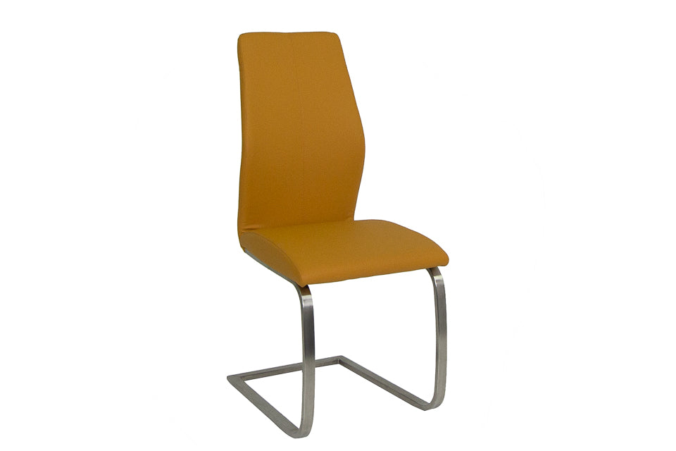 Jason Yellow Faux Leather Dining Chair