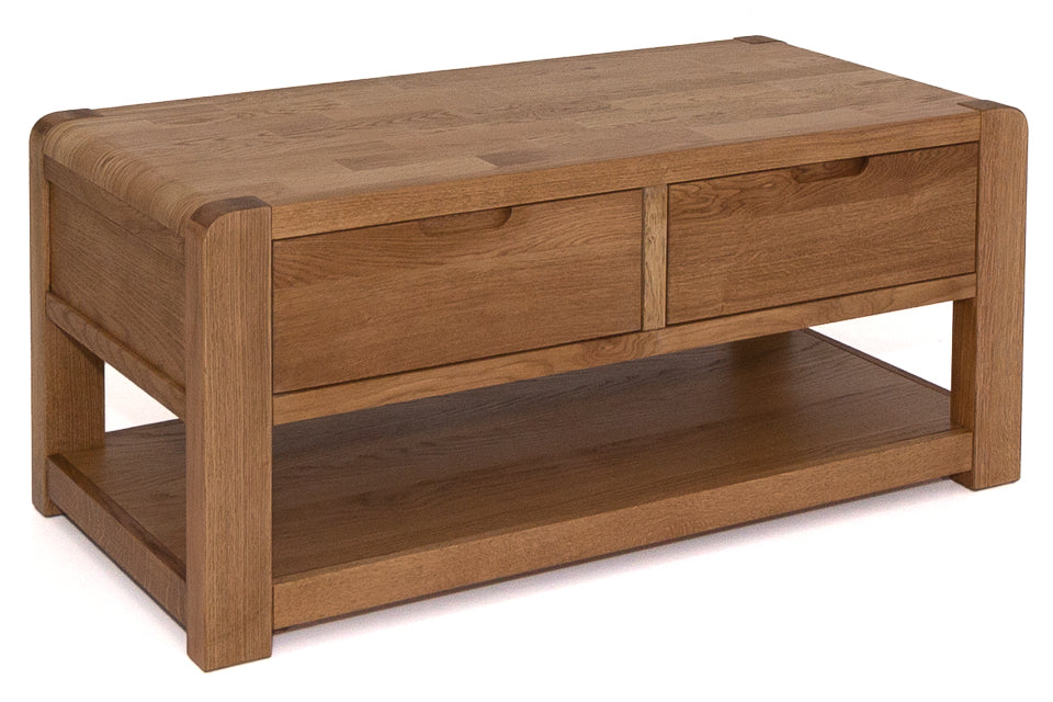 Jersey Oak Coffee Table with two drawers