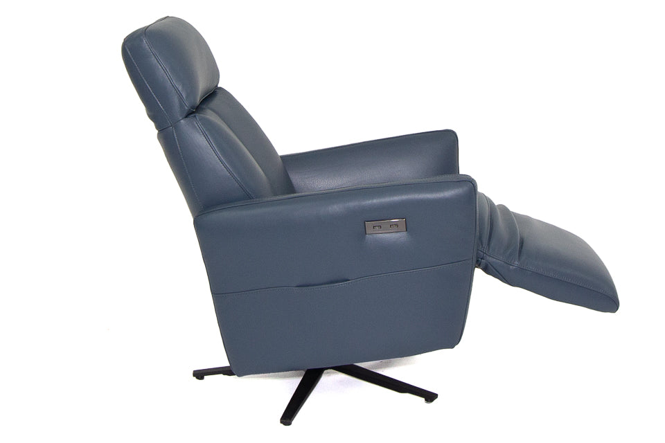 Kiano - Leather Battery Operated Tv Recliner Chair With Swival Operation