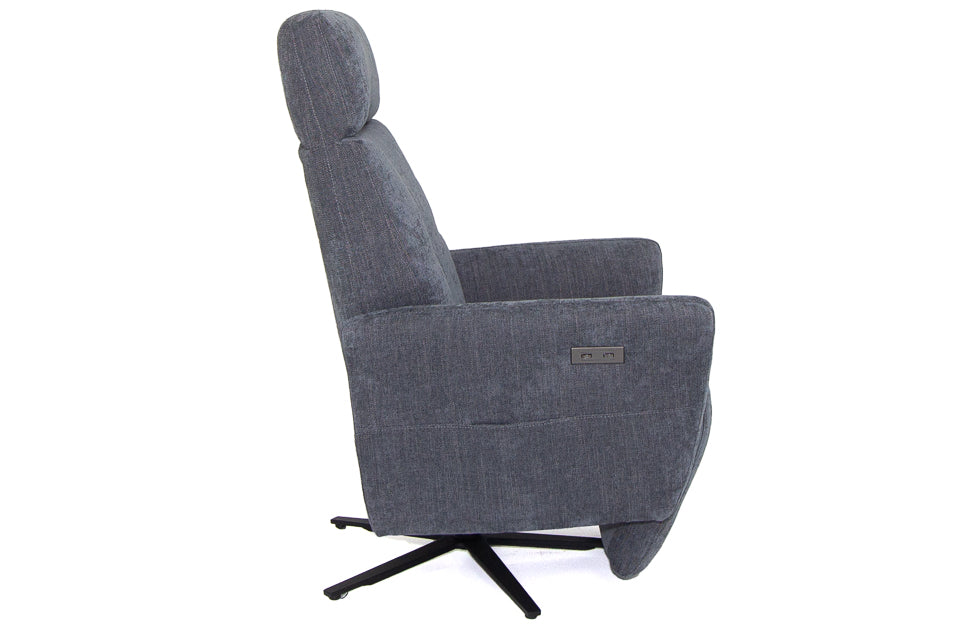 Kiano  - Fabric Battery Operated Tv Recliner Chair With Swival Operation