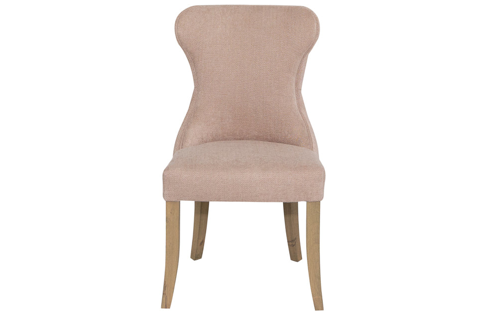 Levi - Cream Fabric And Wood Dining Chair