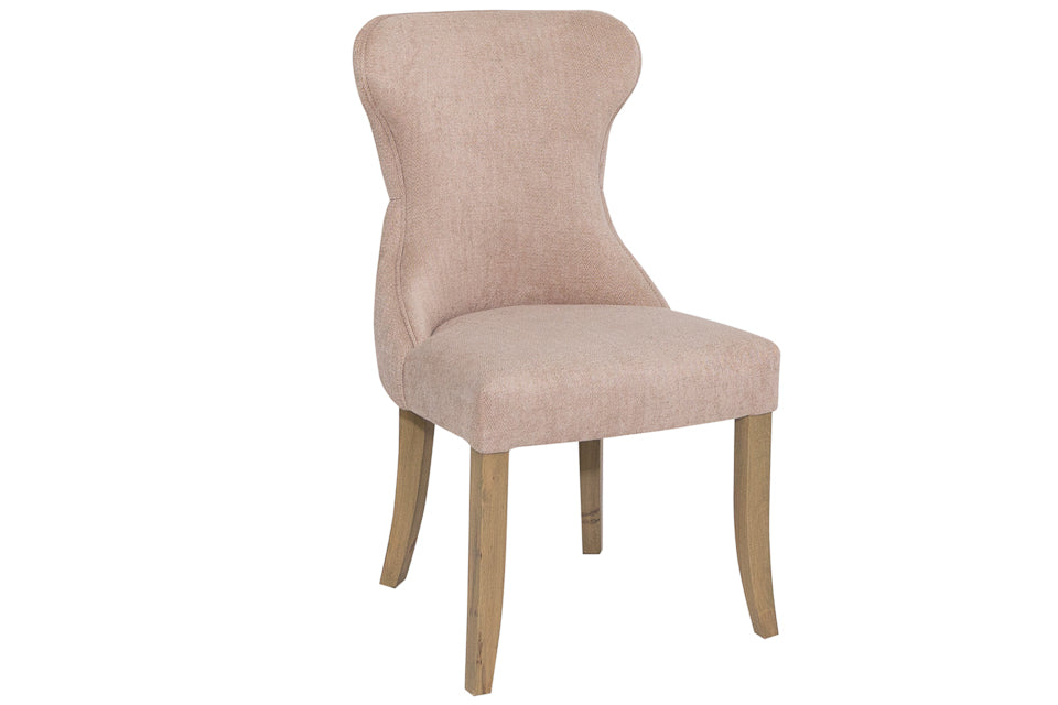 Levi - Cream Fabric And Wood Dining Chair