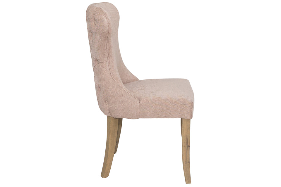 Levi - Cream Fabric And Wood Dining Chair