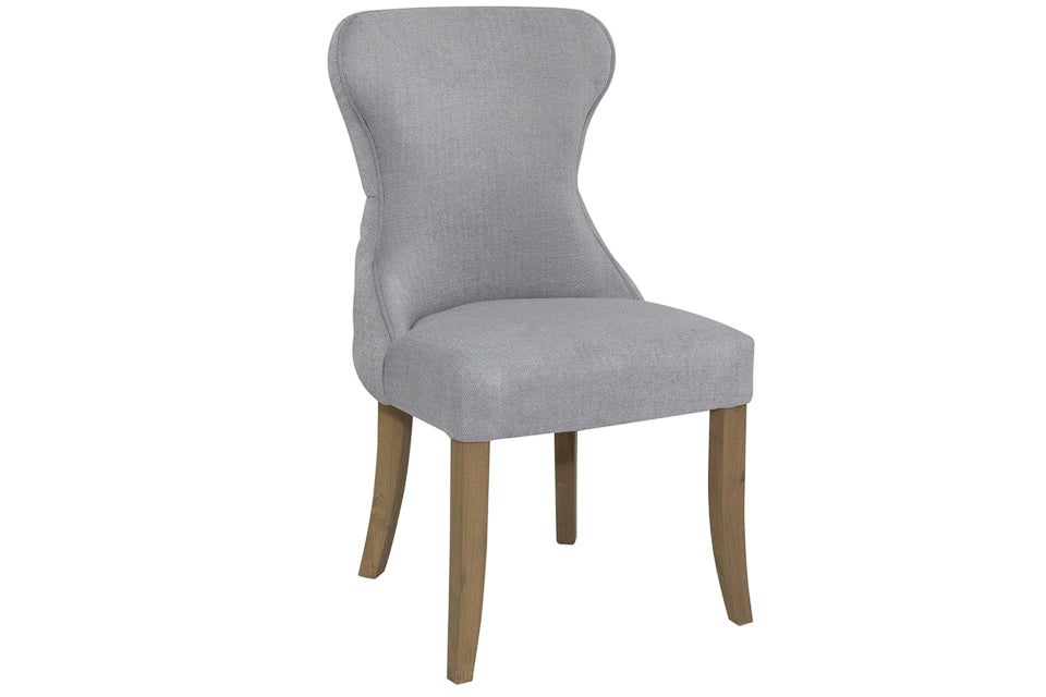 Levi - Grey Fabric And Wood Dining Chair