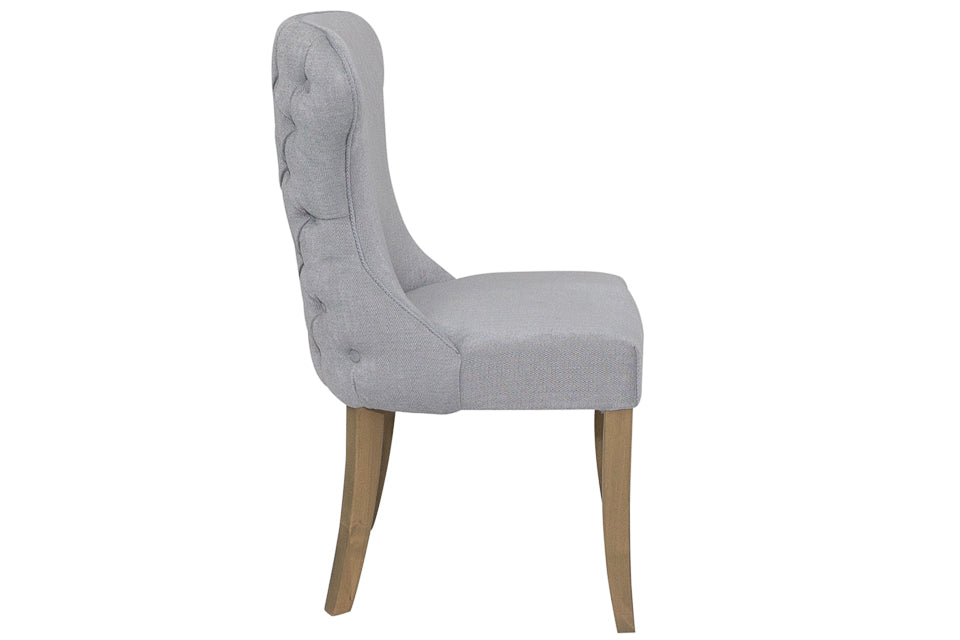 Levi - Grey Fabric And Wood Dining Chair