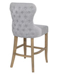 Levi - Grey Fabric And Wood Counter Height Bar Stool