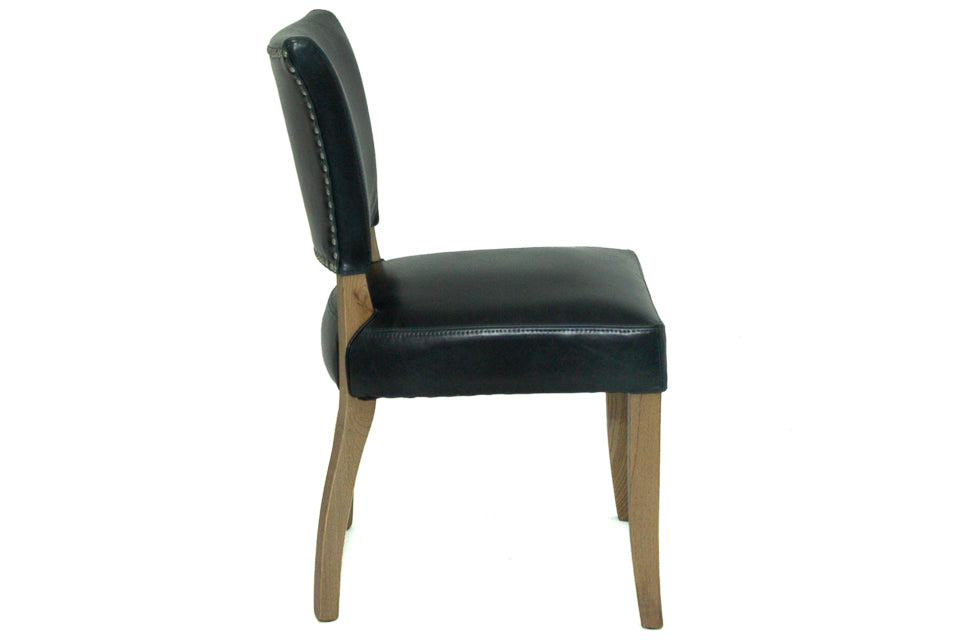 Limerick - Blue Leather Dining Chair