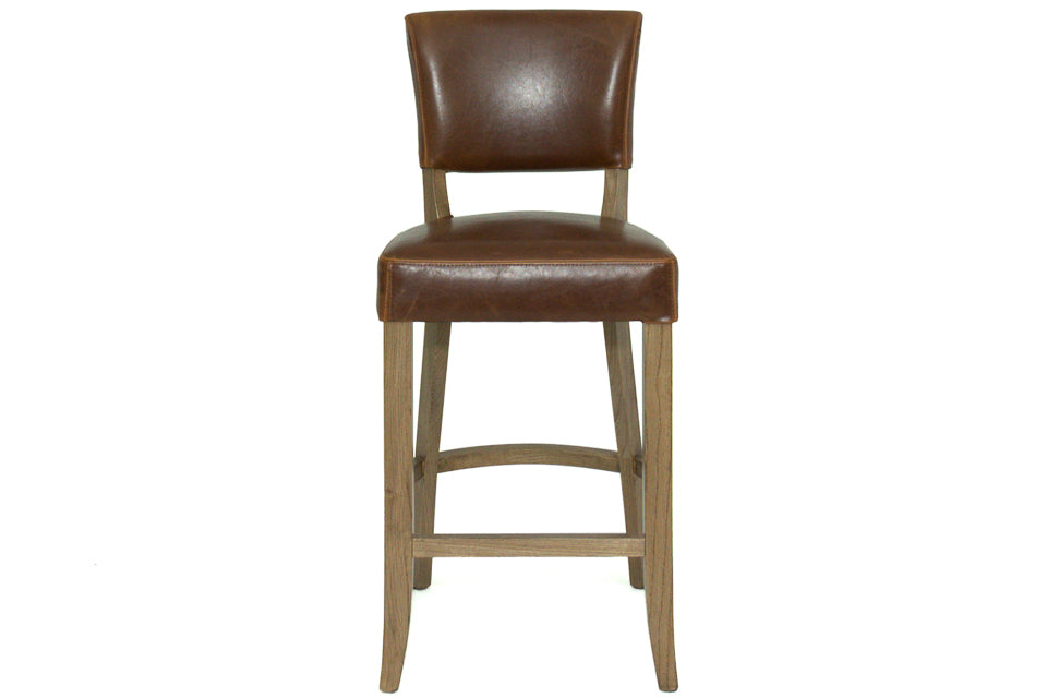 Limerick - Brown Leather Bar Stool