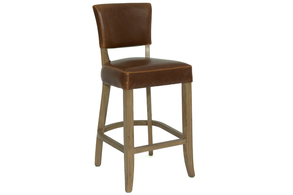 Limerick - Brown Leather Bar Stool